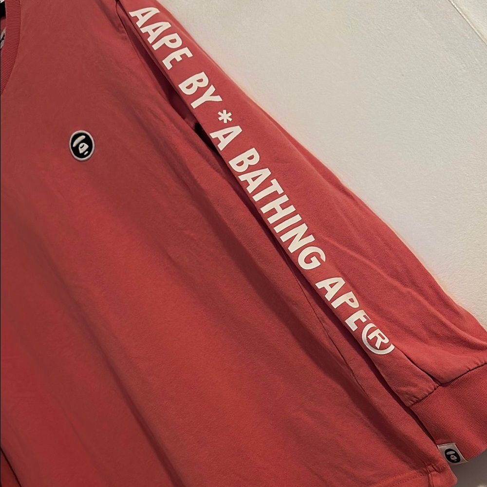 A Bathing Ape Bape Orange Long Sleeve Tee - Picture 4 of 6